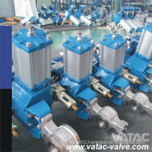 Pneumatic Stainless Steel Ss304/Ss316 RF Flanged Segment Ball Valve